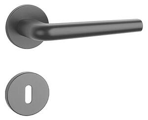 Dverové kovanie MP FUNKIA - R 7S (BS - Čierna matná), kľučka-kľučka, WC kľúč, MP BS (čierna mat)