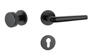 Dverové kovanie MP FUNKIA - R 7S (BS - Čierna matná), kľučka-kľučka, Bez spodnej rozety, MP BS (čierna mat)