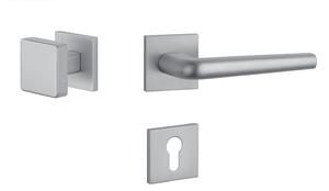 Dverové kovanie MP FUNKIA - HR 7S (OCS - Chróm brúsený), kľučka-kľučka, WC kľúč, MP OCS (chróm brúsený)