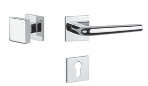 Dverové kovanie MP FUNKIA - HR 7S (OC - Chróm lesklý), kľučka-kľučka, WC kľúč, MP OC (chróm lesklý)