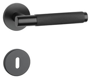 Dverové kovanie MP MOLINIA - R 7S (BS - Čierna matná), kľučka-kľučka, Otvor pre obyčajný kľúč BB, MP BS (čierna mat)