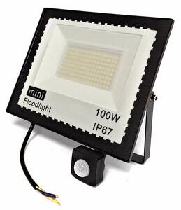Pronett XJ4887 Halogénový LED reflektor, IP67, studená biela, 7000lm, 100W s pohybovým senzorom
