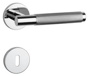 Dverové kovanie MP MOLINIA - R 7S (OC - Chróm lesklý), kľučka-kľučka, Bez spodnej rozety, MP OC (chróm lesklý)