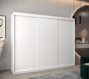 Skriňa s posuvnými dverami v šírke 250 cm TIMEA - biela
