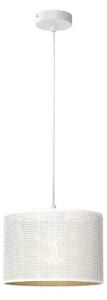 Luster na lanku LOFT SHADE 1xE27/60W/230V pr. 25 cm biela/zlatá