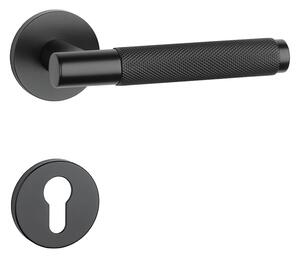 Dverové kovanie MP MOLINIA - R 7S (BS - Čierna matná), kľučka-kľučka, Bez spodnej rozety, MP BS (čierna mat)