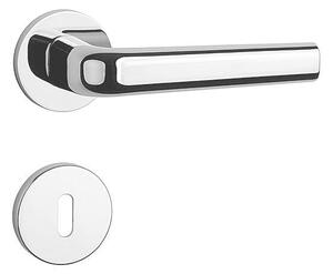 Dverové kovanie MP INULA - R 7S (OC - Chróm lesklý), kľučka-kľučka, Otvor pre obyčajný kľúč BB, MP OCS (chróm brúsený)