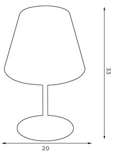 Stolná lampa ARDEN 1xE27/60W/230V pr. 20 cm biela/zlatá