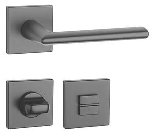 Dverové kovanie MP PRIMULA - HR 7S (BS - Čierna matná), kľučka-kľučka, Bez spodnej rozety, MP BS (čierna mat)