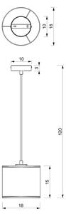 Luster na lanku LOFT SHADE 1xE27/60W/230V pr. 18 cm čierna
