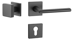 Dverové kovanie MP PRIMULA - HR 7S (BS - Čierna matná), kľučka-kľučka, Bez spodnej rozety, MP BS (čierna mat)