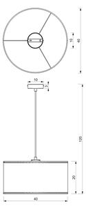 Luster na lanku LOFT SHADE 1xE27/60W/230V pr. 40 cm čierna