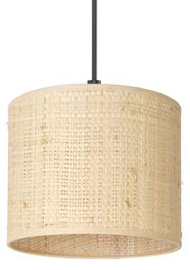 Luster na lanku RATTAN 1xE27/60W/230V pr. 18 cm ratan