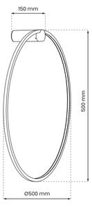LED Nástenné svietidlo SATURNO LED/25W/230V pr. 50 cm IP44 zlatá