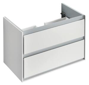 Ideal Standard Connect Air- Skrinka pod umývadlo 80cm, 2 zásuvky, Lesklý svetlo šedý + matný biely lak E0819KN