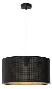 Luster na lanku LOFT SHADE 1xE27/60W/230V pr. 40 cm čierna/zlatá