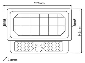 LED Solárny reflektor so senzorom pohybu EPAD LED/5W/3000 mAh 3,7V 4000K IP65