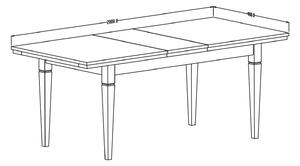 Rozkladací jedálenský stôl EROL - abisko ash / dub lefkas