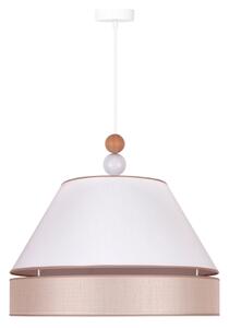Duolla - Luster na lanku AVIGNON 1xE27/15W/230V pr. 50 cm biela/béžová