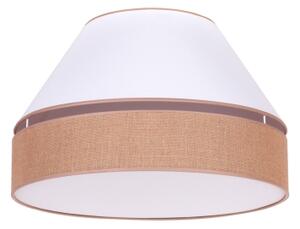 Duolla - Stropné svietidlo AVIGNON 1xE27/15W/230V pr. 50 cm biela/hnedá