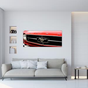 Obraz - Detail červeného auta (120x50 cm)