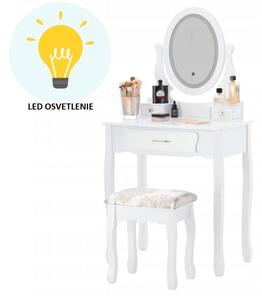 Toaletný stolík Klasik Wavy s LED osvetlením