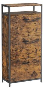 VÝKLOPNÁ SKRINKA NA TOPÁNKY, hnedá, čierna, 60/130/30 cm Boxxx - Online Only drobný nábytok, Online Only