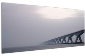 Obraz mosta v hmle (120x50 cm)