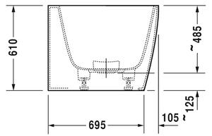 Duravit DuraSquare - vaňa do pravého rohu 180x80 cm s panelom a podstavcom 700428000000000