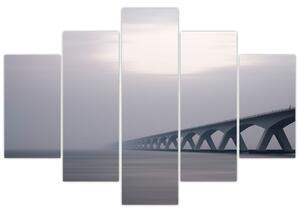 Obraz mosta v hmle (150x105 cm)