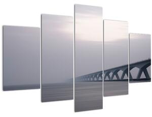 Obraz mosta v hmle (150x105 cm)