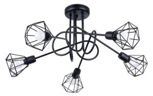 Sollux SL.1110 - Luster na tyči ARTEMIS 5xE14/40W/230V čierna