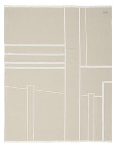 Česaná bavlnená kockovaná architektúra Throw Beige
