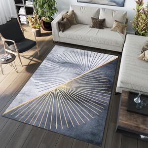 Sivý moderný koberec s jednoduchým vzorom Sivá Šírka: 140 cm | Dĺžka: 200 cm