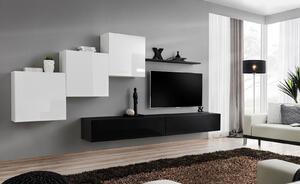 Stena do obývacej izby RIONATA 10 - biela / čierna