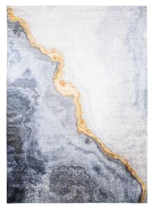 Moderný sivý koberec s abstraktným vzorom Sivá Šírka: 80 cm | Dĺžka: 150 cm