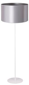 Duolla - Stojací lampa CANNES 1xE27/15W/230V pr. 45 cm strieborná/biela