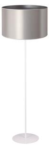 Duolla - Stojacia lampa CANNES 1xE27/15W/230V pr. 45 cm strieborná/biela