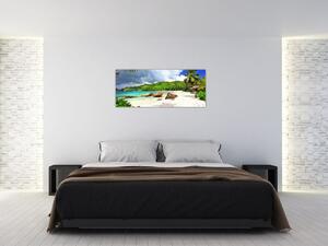 Obraz - Takamaka, Seychely (120x50 cm)