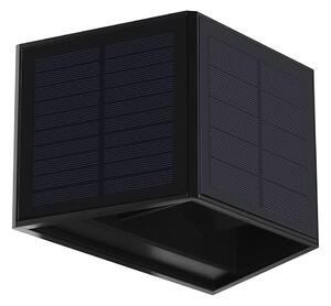 LED Solárne nástenné svietidlo WINGS LED/2W/1300 mAh 3,7V 6000K IP54 čierna