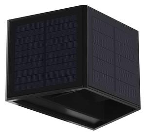 LED Solárne nástenné svietidlo WINGS LED/2W/1200 mAh 3,7V 3000K IP54 čierna