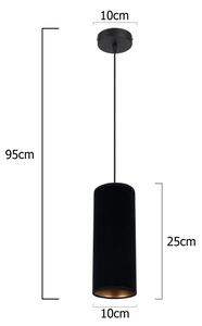 Luster na lanku AVALO 1xE27/60W/230V čierna