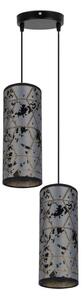 Luster na lanku AVALO 2xE27/60W/230V pr. 20 cm šedá/čierna