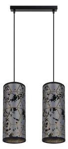 Luster na lanku AVALO 2xE27/60W/230V šedá/čierna