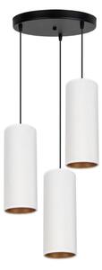 Luster na lanku AVALO 3xE27/60W/230V pr. 35 cm biela/medená