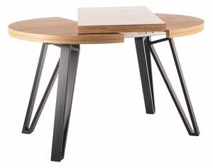 Jedálenský stôl TASA, 100-168x76, dub artisan/čierna