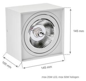 Bodové svietidlo CHLOE AR111 1xGU10/50W/230V hranatý biela