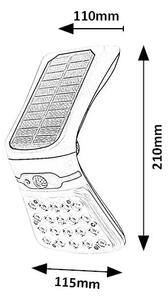 Rabalux 77022 - LED stmievateľné solárne svietidlo so senzorom LED/4W/3,7V IP44