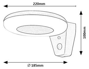 Rabalux 77010 - LED Solárne svietidlo so senzorom CERTOVO LED/4W/3,7V IP44