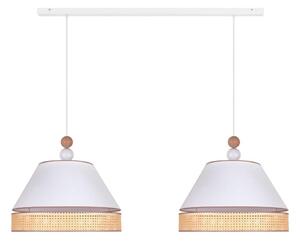Duolla - Luster na lanku AVIGNON 2xE27/15W/230V biela/ratan